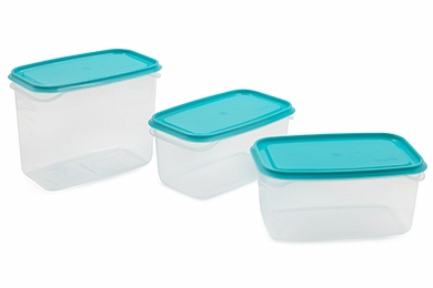 Set of containers for freezing "Frost" 2/0,5 L  1/1,0 L , turquoise